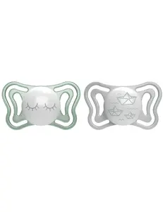 Chicco Dudlík Physio Light silikonový noční 16–36 m 2 ks