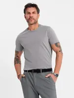 Ombre Men's classic cotton BASIC T-shirt - grey