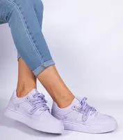 Gemre Asphodel purple women's sports sneakers made of eco-leather