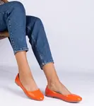 Gemre Orange patent ballet flats Aurika