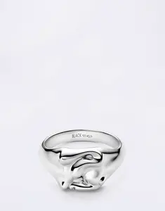 Maria Black Rabbit Mini Signet Ring Silver Silver 50