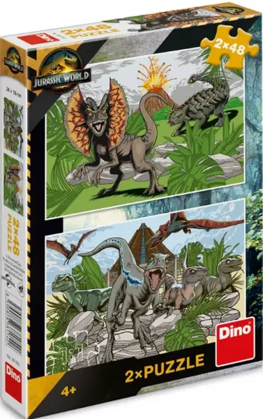 Puzzle Jurský svět 2x48 dílků (poškozené)