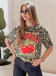 Dámské oversize tričko s leopardím vzorem