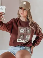 Dámská oversize mikina s medvědy