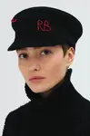 RUSLAN BAGINSKIY  Vlněná čepice  Safety-pin Baker Boy Cap
