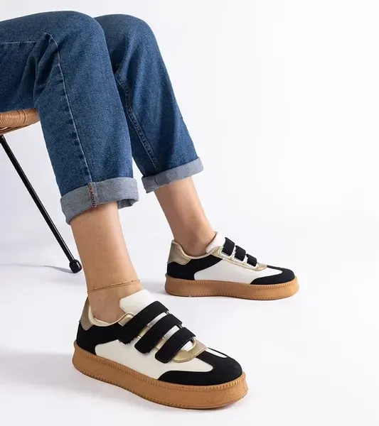 Gemre Black Velcro Sneakers Mena