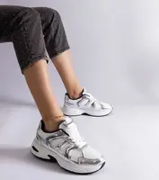 Gemre White-silver Ena sports sneakers