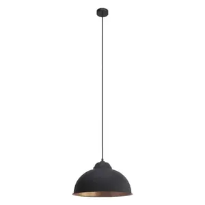 Eglo Truro led svietidlo oceľ čierna, meď 49247