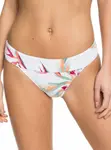 Roxy plavky Lahaina Bay Mod Bottom - S20 Bright White Tropic Call S | Bílá | Velikost XL