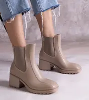 Gemre Beige heeled wellington boots Surien