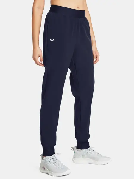 Dámské sportovní kalhoty Under Armour UA Rival Hi Rise Woven Pant-BLU - Dámské