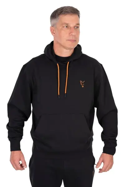 Fox mikina classic hoody black/orange - xl