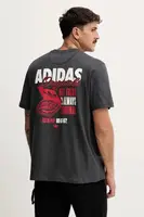 Bavlněné tričko adidas Originals Pizza Box Tee pánské, šedá barva, s potiskem, HY2074