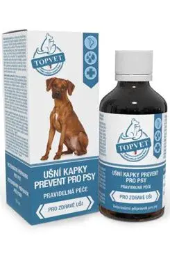 Ušní kapky prevent pro psy Topvet 50ml