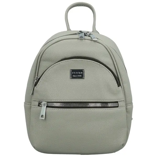 Stylový dámský koženkový batůžek Bokka, šedý