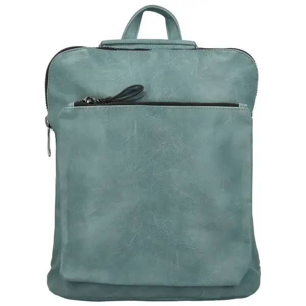 Stylový dámský koženkový kabelko-batoh Doan, džínově modrý