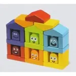 CUBIKA 14866 Farebné domčeky - drevená stavebnica 30 dielov