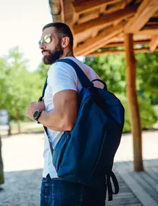 Stylový pánský látkový batoh VUCH Nashville, modrá