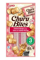 Churu Cat Bites Chicken Wraps&tuna Salmon Purée 3x10g