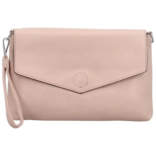 Stylová dámská koženková crossbody kabelka Loren, růžová