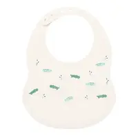 NATTOU Podbradník silikónový so zapínaním biely bez BPA