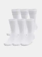 Unisexové ponožky Under Armour UA Essential 6pk Crew-WHT - unisex