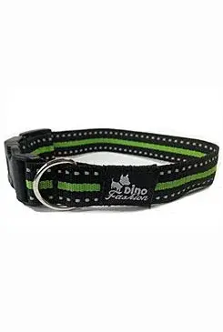 Obojek Dinofashion reflexní zelený 45/2,5cm