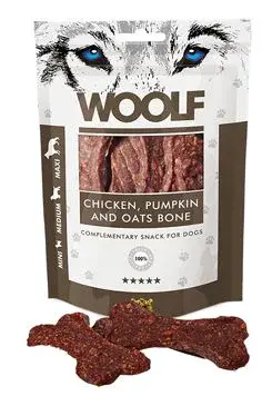 Woolf pochoutka large chicken, pumpkin, oats Bone 100g