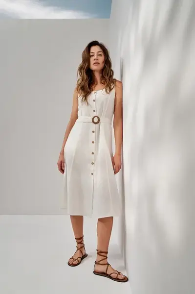 Marisse Women's Dress L-Su-4366 White