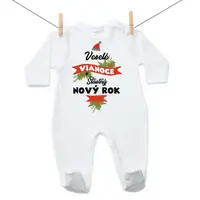 Boodyy Overal Veselé Vianoce a šťastný nový rok 68 (3-6 mesiacov)