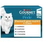 Gourmet Perle kapsičky pre mačky morka, kačica, jahňacie, tuniak v šťave 12×85 g