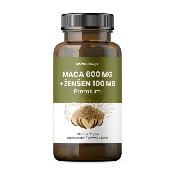 MOVIT Maca 600 mg + Ženšen 100 mg, 90 kapsúl