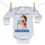 Boodyy Body s dlhým rukávom Keď vyrastiem budem krajčírka 62 (2-4 mesiace)