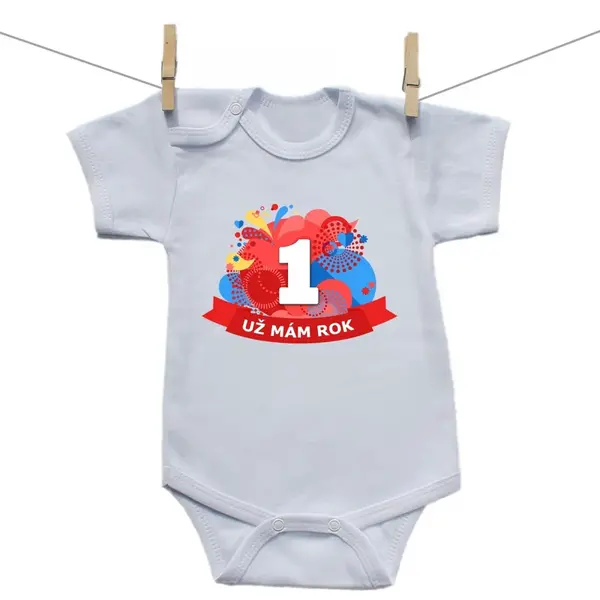 Boodyy Body s krátkym rukávom Už mám 1 rok Červená 98 (2-3 roky)