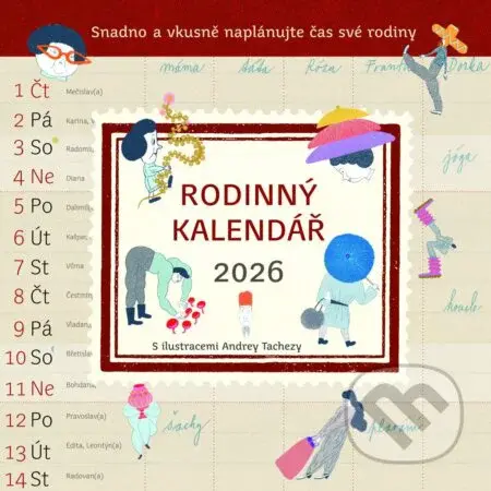 Rodinný kalendář 2026 - Pavla Köpplová, Andrea Tachezy (ilustrátor)
