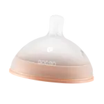 BORRN Silikónový cumlík na fľašu, oranžový, variabilný prietok