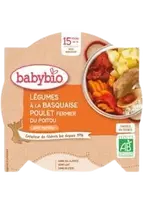 BABYBIO menu zelenina s baskickým kuraťom a ryžou 260 g