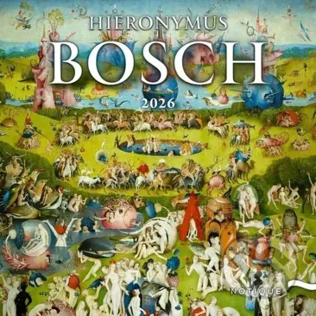 NOTIQUE nástěnný poznámkový kalendář Hieronymus Bosch 2026