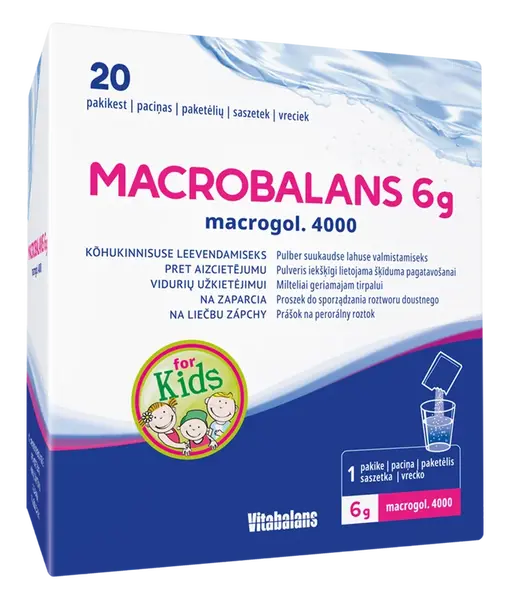 MACROBALANS 6g macrogol. 4000