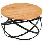 Livetastic KONFERENČNÍ STOLEK, přírodní barvy, černá, dřevo, kov, 70/40/70 cm