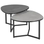 MID.YOU SADA KONFERENČNÍCH STOLKŮ, světle šedá, tmavě šedá, kov, kompozitní dřevo, 83/40/36,5/59 cm