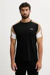 Tričko BOSS Balance T-Shirt RN pánské, černá barva, 50545931