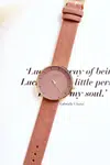 Women's Analog Suede Watch Nickel-Free Ernest Pink
