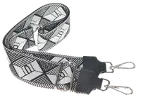 NovaKabelka.sk Látkový prídavný popruh geometrico nero