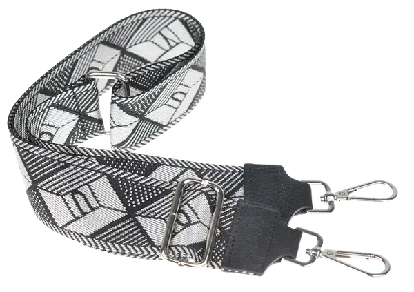 NovaKabelka.sk Látkový prídavný popruh geometrico nero