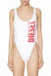 Diesel Plavky - BFSW-PAMELA SWIMSUIT biele