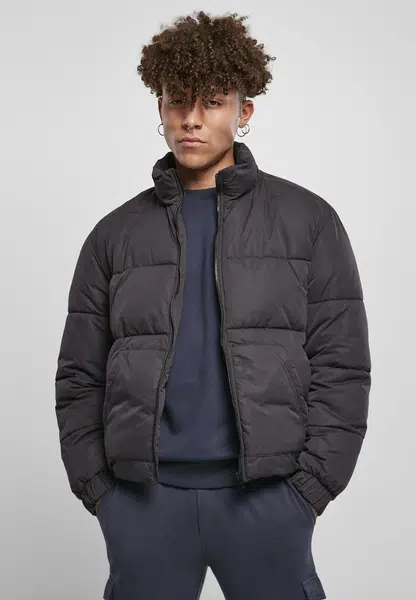 Cropped Puffer Jacket black