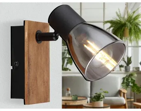 Nástenná lampa Claude, čierna%