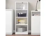 Polovysoký regál Carlos, biela, šírka 40 cm%