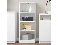 Polovysoký regál Carlos, biela, šírka 40 cm%